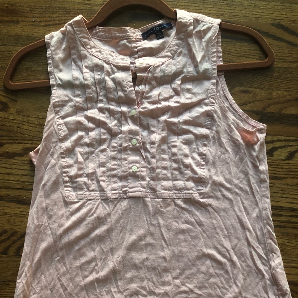 GAP light pink sleeveless bib top XS